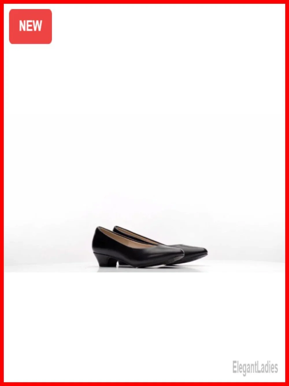 Padded Latex Footbed Chunky Heel Pump Shoes Almond Toe Block Heel